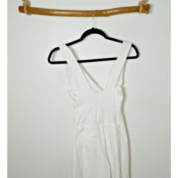 Chino By Anthropologie Jumpsuit Women’s Size 0 White Wide Leg Waist Tie - Picture 6 of 9